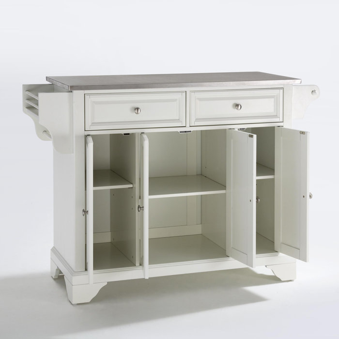 Three Posts™ Haslingden Metal Kitchen Island & Reviews Wayfair